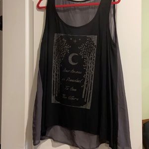 3X tank top “Darkness is needed to see the stars” plus size shirt